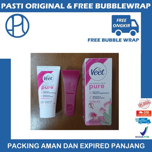 VEET HAIR REMOVAL CREAM PURE BODY & LEGS TUBE 25GR VET PERONTOK BULU