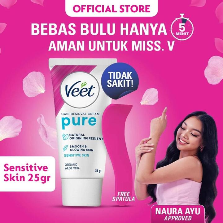 Veet Hair Removal Sensitif / Normal Skin / Penghilang Bulu Ketiak dan Miss v 25 