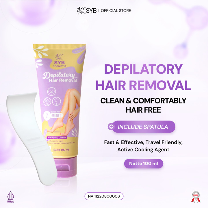 NEW SYB DEPILATORY HAIR REMOVAL 100 ML [Cream Pembersih Bulu Hanya 7 Menit & Min