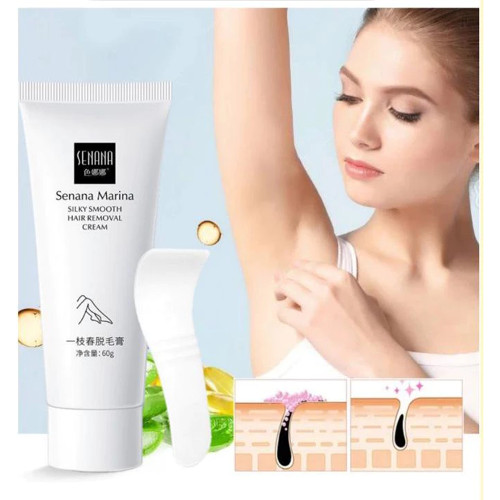 Perontok Bulu Permanen Penghilang Bulu Ketiak Senana Hair Removal Cream 60gr Cep