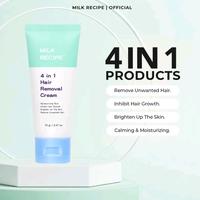 NEW FORMULA DAN BPOM Milk Recipe 4 in 1 Hair Removal Cream Krim Penghilang Bulu 