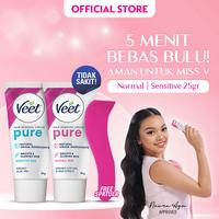 Veet Pure Formula Aloe Vera Extract (1 pcs) - Krim Penghilang Bulu Ketiak, Kaki 