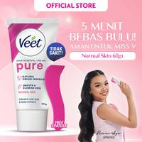 Veet Normal Pure Formula Rose Extract & Aloe Vera 60gr Hair Removal Cream - Krim