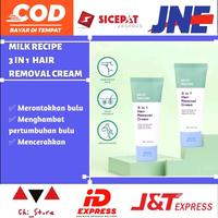 Milk Recipe 3 in 1 Hair Removal Cream krim perontok penghilang bulu tangan kaki 