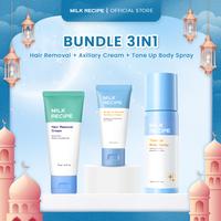 Milk Recipe 3in1 Perfect Underarm Glow Set Bundle - Axillary Cream + Hair Remova