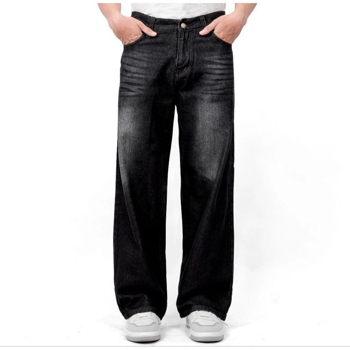 Celana Jeans Pria Washed Loose Pants Korean Style Oversize Celana Jeans Gombrang