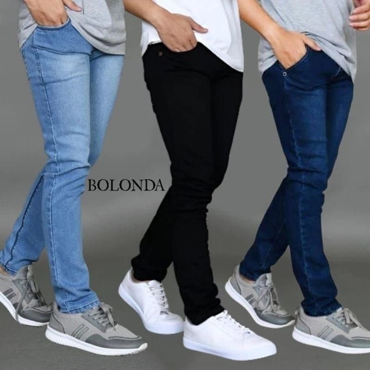 Celana jeans pria Bahan streach melar pensil Slimfit cowok panjang cowo skinny (