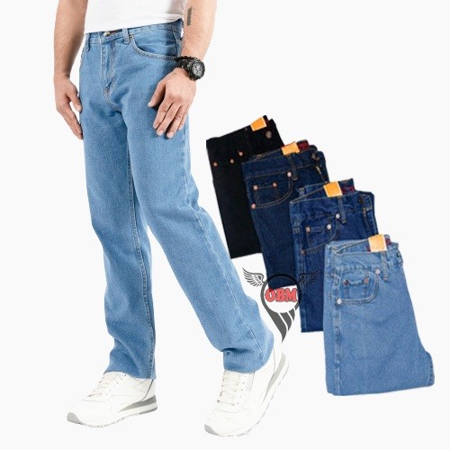CELANA JEANS PRIA PANJANG STANDAR REGULER BASIC PANTS STRAIGHT JEANS PRIA COWOK 