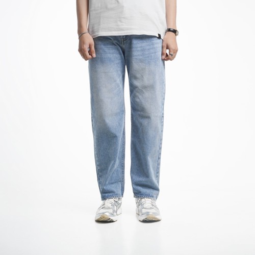 Volkvog Jeans Blue Ocean Celana Panjang Denim Pria Loose Fit Biru Terang