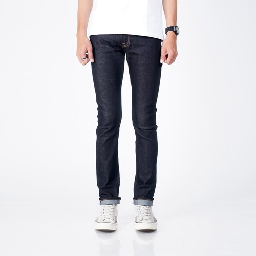 Volkvog Jeans Hannover Celana Panjang Raw Denim Pria Superslim Blue Black