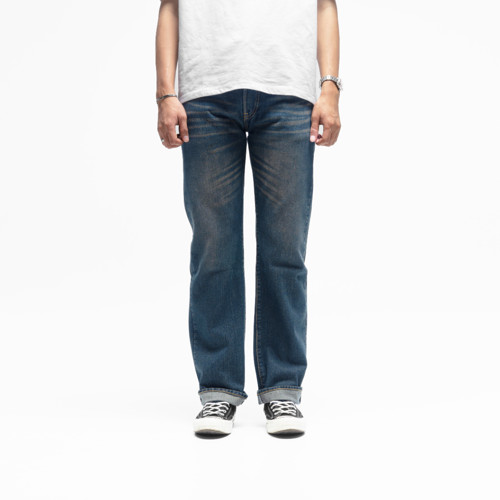 Volkvog Jeans Midtown Straight Celana Panjang Washed Denim Pria Slim Straight Bi