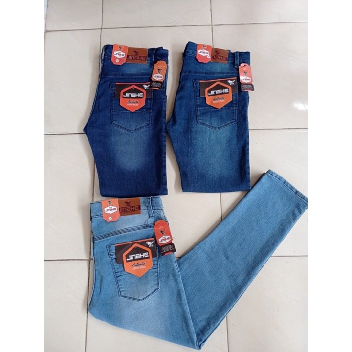 Celana Panjang Jeans Pensil Pria Melar Denim Nyaman