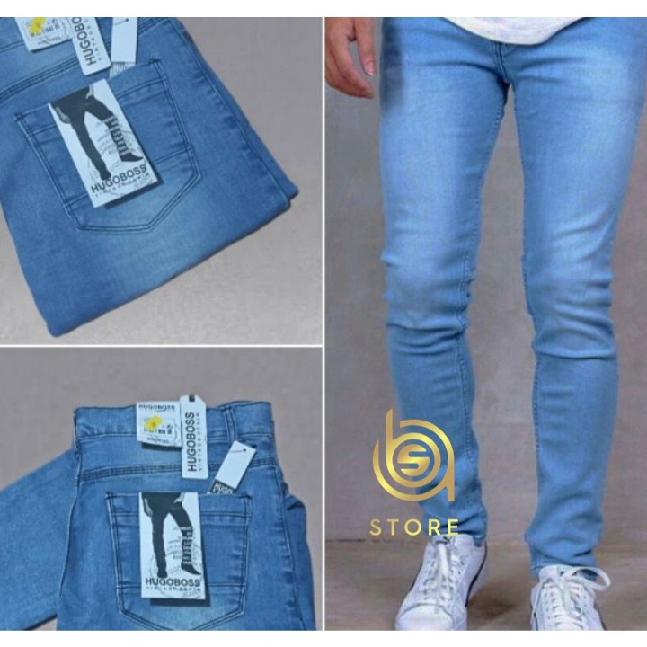 Celana Jeans Pria Kekinian Nyaman Di Pakai Bahan Melar Kualitas Distro 100% Mode