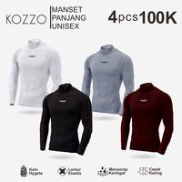 Paket 4 pcs Kaos Manset Olahraga Lengan Panjang Tanpa Lubang