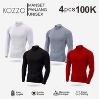 Paket 4 pcs Kaos Manset Olahraga Lengan Panjang Tanpa Lubang