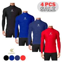 KSPORT paket hemat 4 pcs kaos manset olahraga lengan panjang