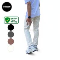 Celana Chino Panjang Pria Regular Fit Hitam Premium