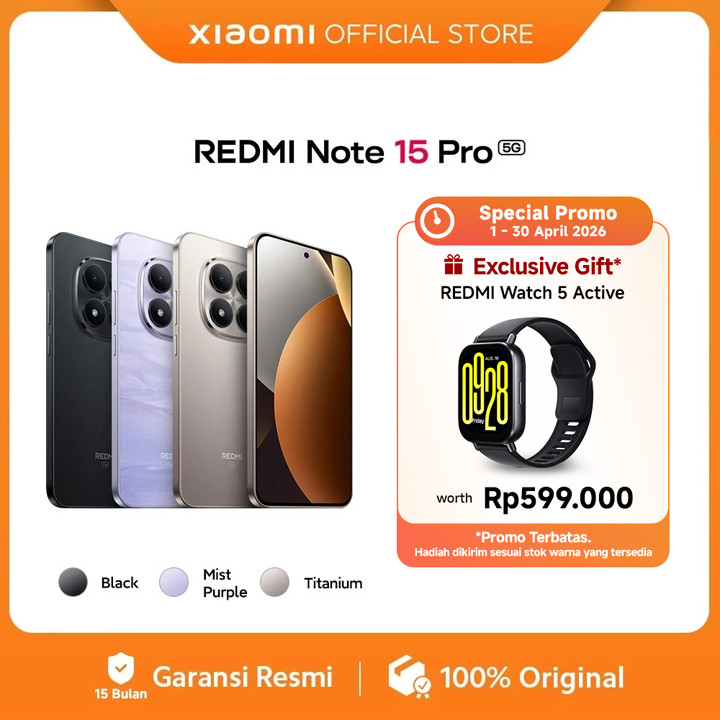 Xiaomi Redmi Note 15 Pro 5G (8/256GB) (12/512GB) |  Baterai 