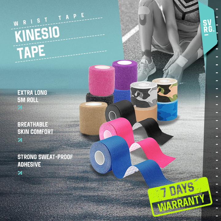 SVRG Kinesio Tape - Wrist Tape - Sport Tape - Kinesiology Tape - Perban Kinesio