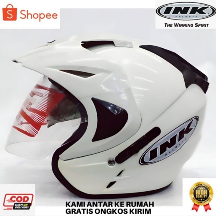 HELM INK DOUBLE VISOR MERK SKS BER SNI BUSA TEBAL BISA COD PAKING KARDUS KIRIM CEPAT