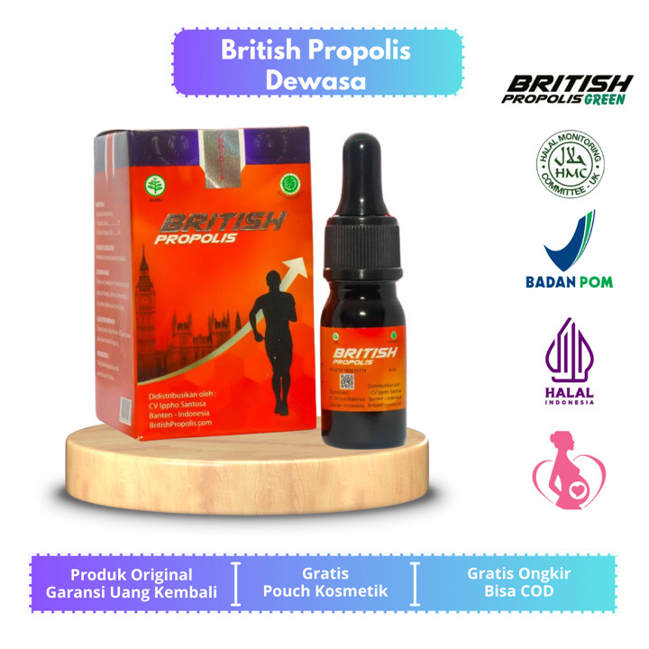 British Propolis Original 100% Dewasa Reguler Suplemen Kesehatan Bantu Atasi Kolesterol Asam Urat