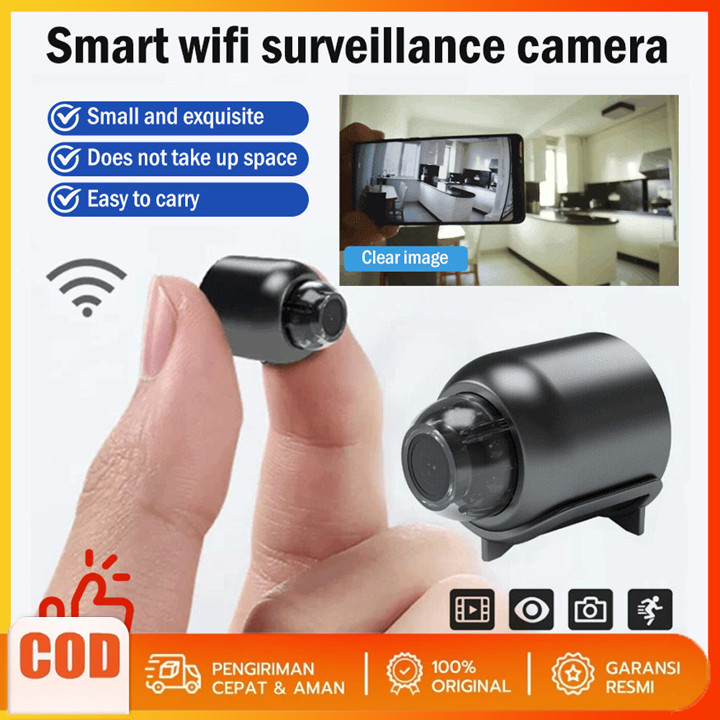 (PENGIRIMAN KILAT) X5 Kamera Mini WIFI CCTV Tersembunyi Kamera Pengintai Jarak Jauh Lewat HP Mini Camera 1080P Surveillance Security Video Card Cam Night Vision Motion Detect Camcorder Monitor