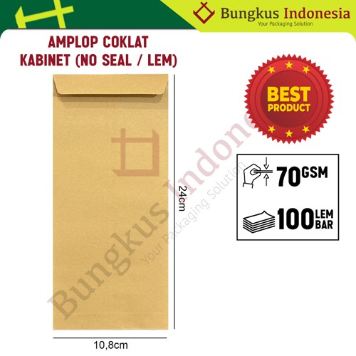Amplop Coklat Kabinet  (10.8x24cm)