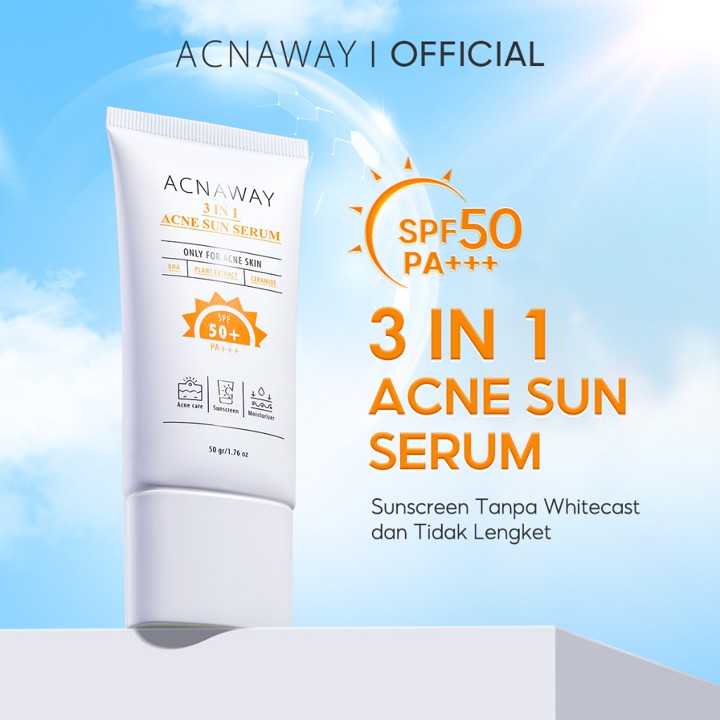 ACNAWAY 3 in 1 Acne Sun Serum SPF 50+ PA+++ – Sunscreen Waja
