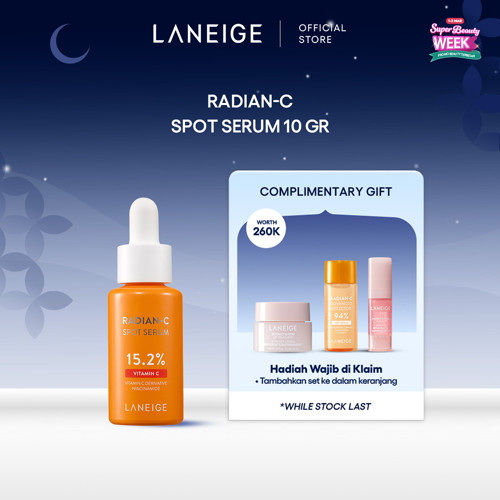 LANEIGE Radian-C Vitamin Spot Ampoule 10g - Dark Spot Care, Mengatasi Hiperpigmentasi, Brightening Skincare Spot Treatment