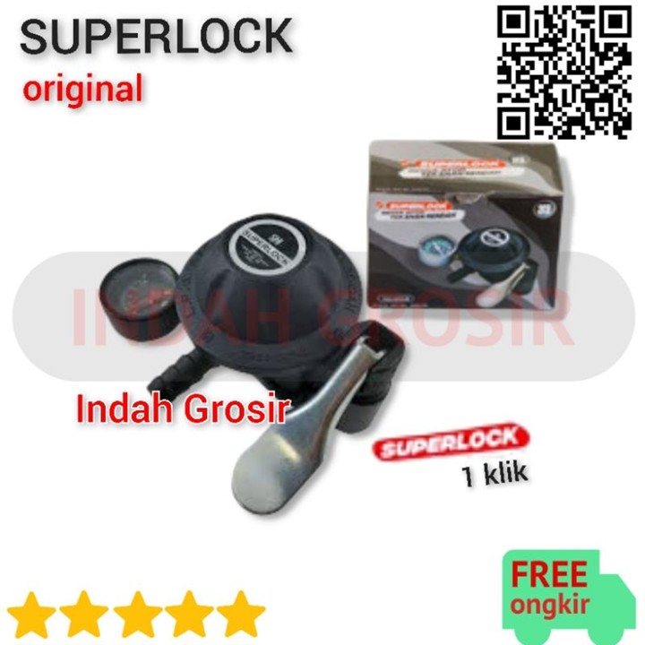SUPERLOCK regulator kompor gas grs 01 - ORIGINAL | Pemasangan tanpa karet 1 klik