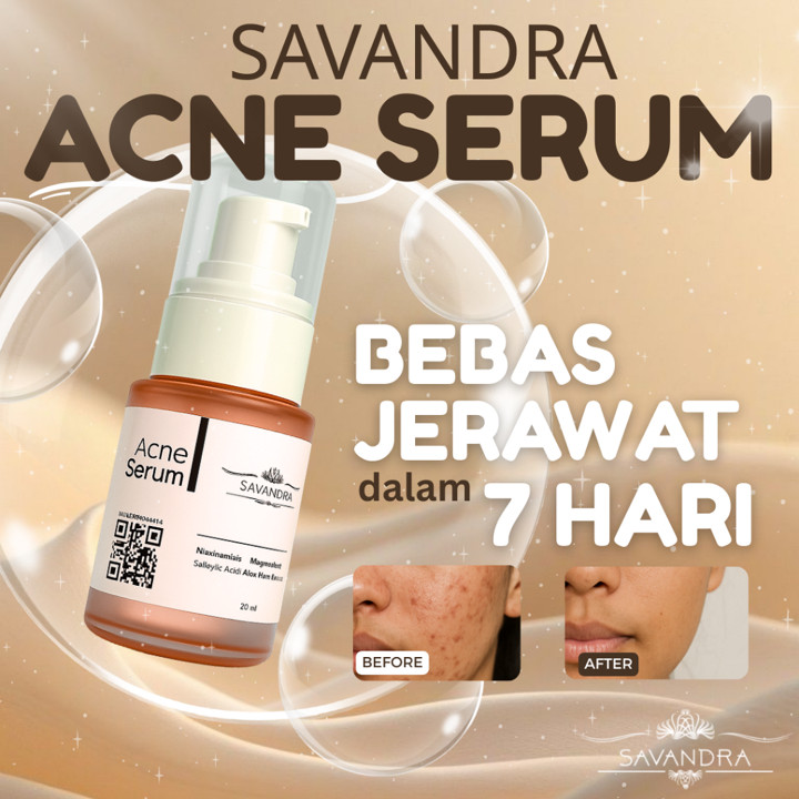 Savandra- Anti Acne 20ml Serum Wajah untuk merawat kulit ber