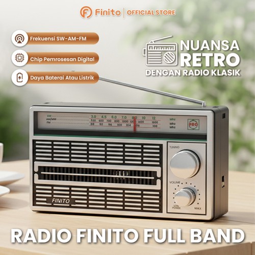 FINITO Radio AC/DC 4250 Portable Finito 3 Band FM/AM/SW Jadu