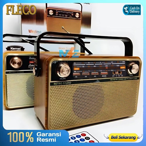 Radio f-505 jumbo jadul Bluetooth speaker radio mendukung FM AM SW JSB/TF |FLECO F-505T Radio Klasik