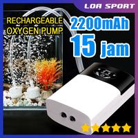 Aerator Portable 15 Jam Pompa Oksigen Aqarium Baterai Cas 22