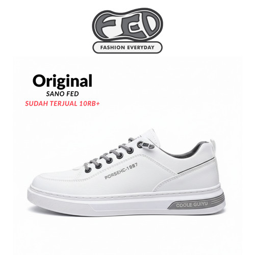 FED Sepatu Sneaker Casual SANO WHITE & BLACK