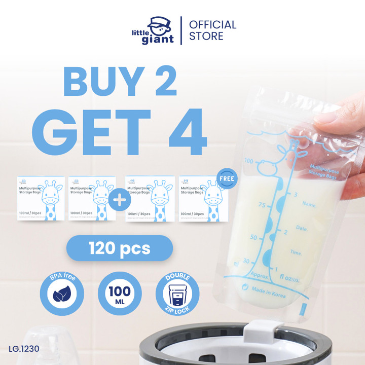 Litte Giant Multi Purpose Storage Bags 100ml | Kantong ASI 100ml isi 30 pcs