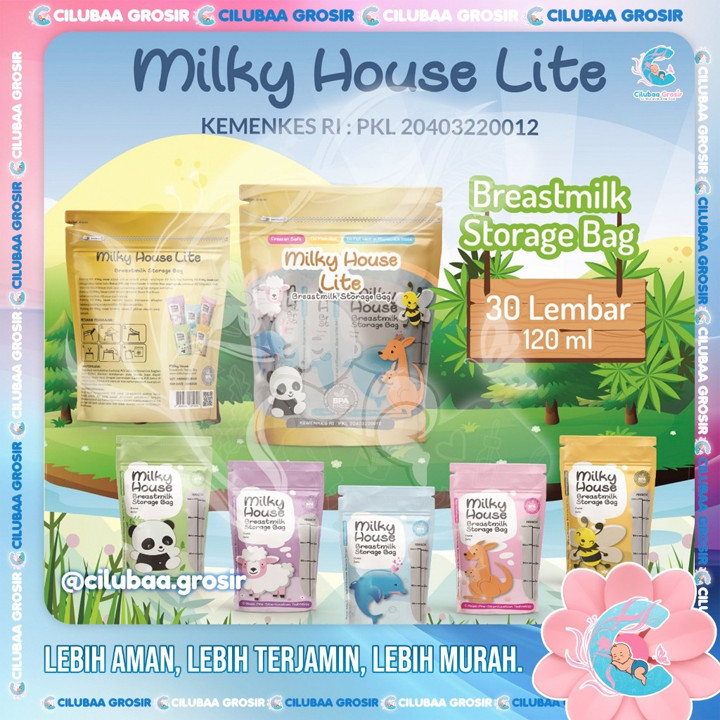 Milky House Lite Kantong ASI 120mL || Milky House Lite Kantong ASI Ekonomis 30 lembar