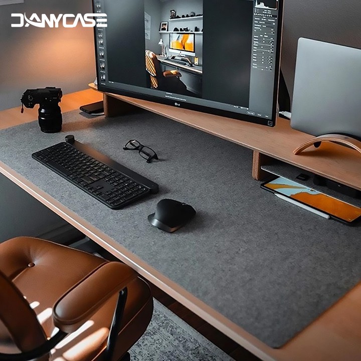 DANYCASE Office Computer Desk Mat Big Mousepad Keyboard Table Cover Modern Table Mouse Pad Wool Felt Laptop Cushion Desk Mat Gaming Mouse Pad