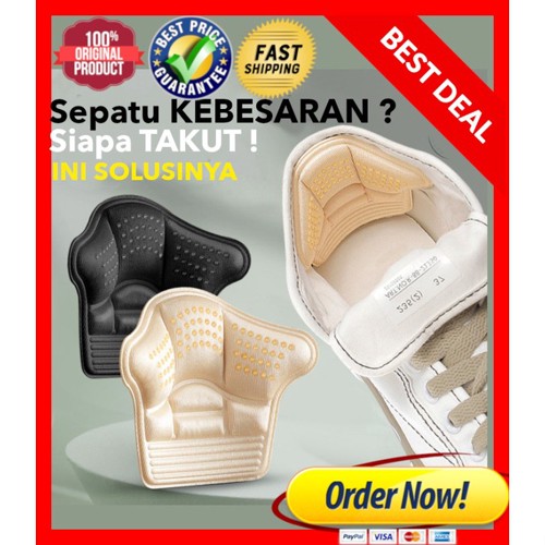 INSOLE SEPATU KEBESARAN GANJALAN KAKI anti lecet Belakang da
