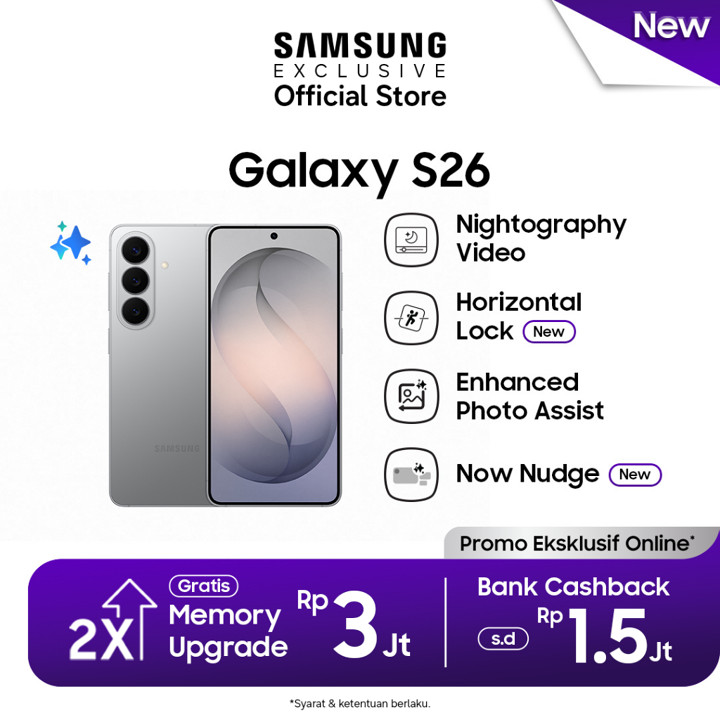 [Upgrade dari 256GB] Samsung Galaxy S26 12/512GB - Silver Sh