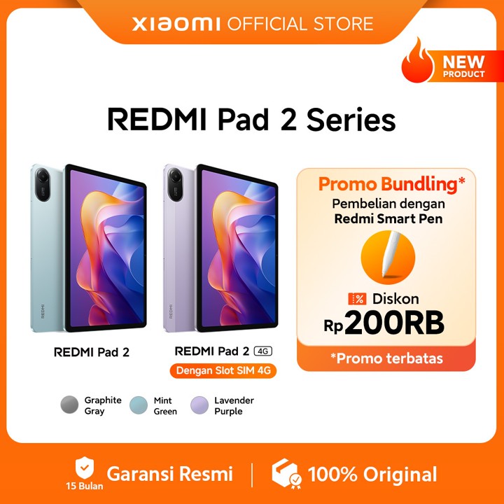 Xiaomi Redmi Pad 2 Series | Redmi Pad 2 4G (6/128G) SIM Card