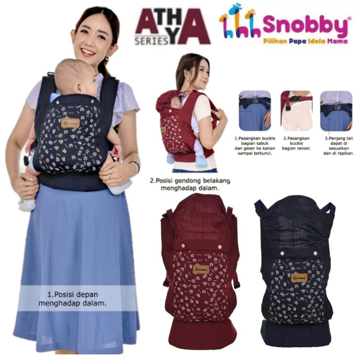 Snobby Gendongan Depan Ransel M-Shape Athaya Star Emily Mayka Jolly Owl Series