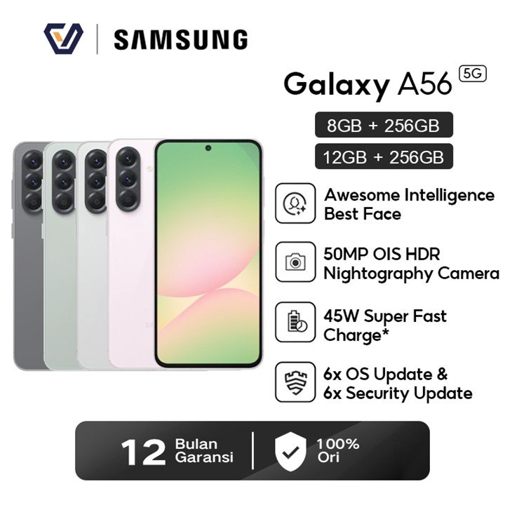 Official Samsung Galaxy A56 5G 8+256GB/12+256GB - 5,000mAh B