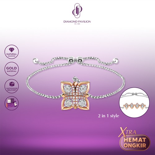 Diamond Pavilion Gelang Emas Batu Berlian Florena Bangle