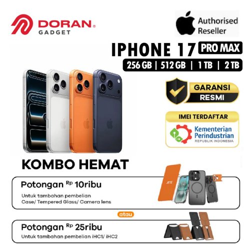 Apple iPhone 17 Pro Max A19 Pro 48MP Triple Camera Pro Fusion Garansi Resmi