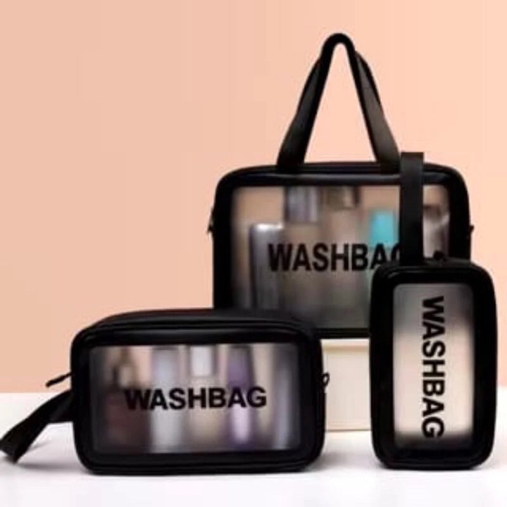 Tas WASHBAG TAS KOSMETIK TRANSPARAN / POUCH MAKE UP WASHBAG POUCH TAS MAKE UP WATERPROOF