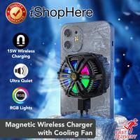 Magnetic Wireless Charger with Cooler Fan 15W RGB Radiator