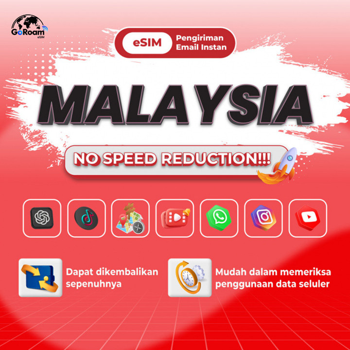 GoRoam eSIM Malaysia Ultra 5G Penang Kuala Lumpur Kuota Besar Data Internet Roaming Langsung Aktif | Cara Perjalanan yang Lebih Baik dari Sewa Travel Wifi