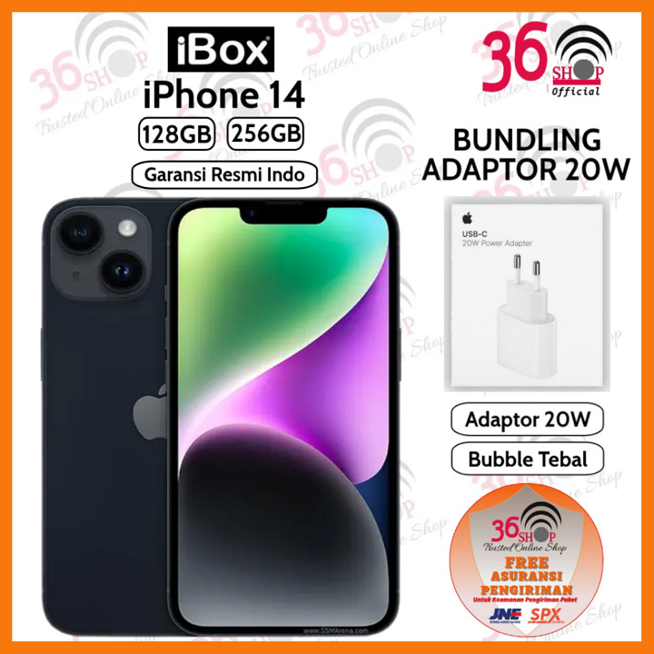 Ip 14 [ Garansi Resmi ] 128GB + Adaptor 20W Ori