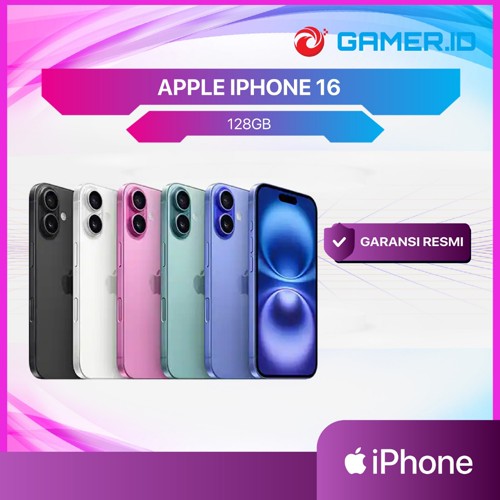 APPLE IPHONE 16 128GB GARANSI RESMI INDONESIA